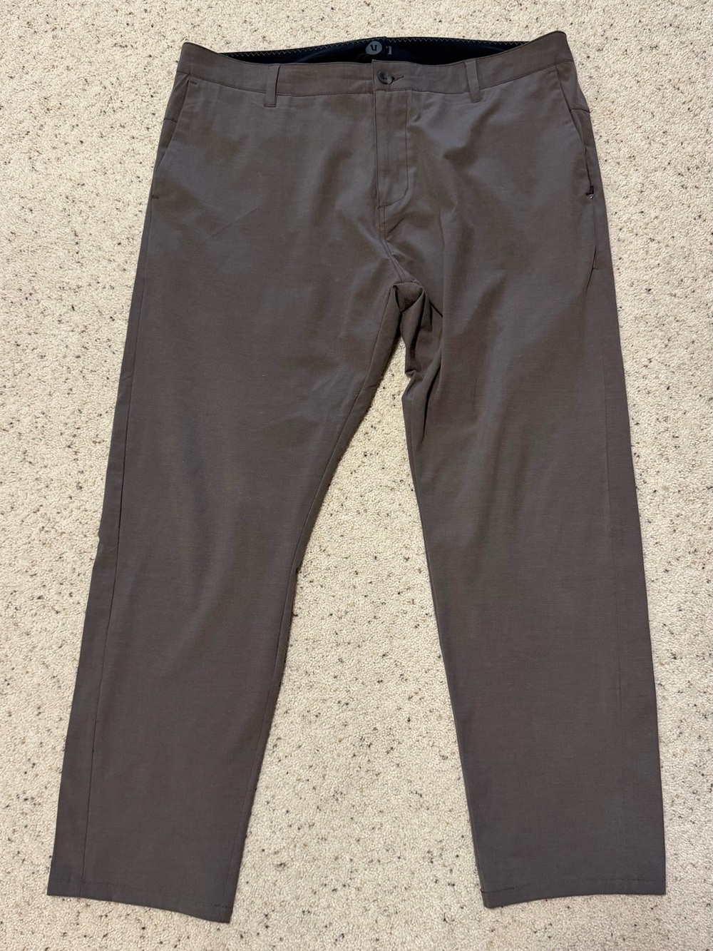 Vuori Meta pants approx 36x28- brown/gray altered